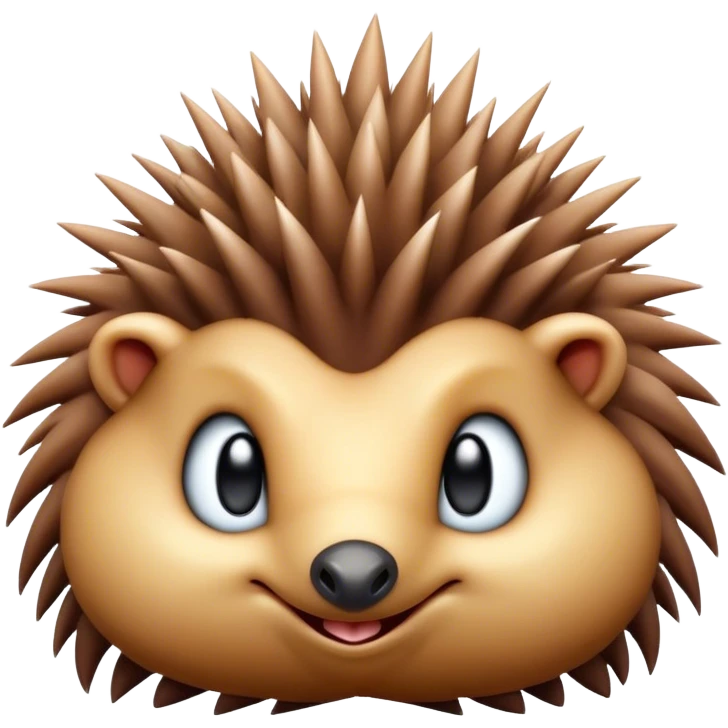 Cinematic Cute Echidna Portrait Emoji, Head tilted playfully and inquisitively, featuring a fuzzy, spiky fur with an adorably scrunched face and a cute, pointed snout, round, sparkling eyes filled with gentle curiosity, Simplified yet irresistibly adorable features, highly detailed, glowing with a warm, friendly glow, high shine, affectionate and quirky, stylized with a touch of natural whimsy, bright and endearing, soft glowing outline, capturing the essence of a mischievous yet loving echidna, so playful it feels like it could nuzzle out of the screen into your arms! emoji