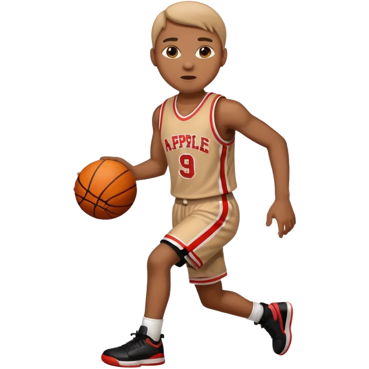 person playing basketball, apple emoji style emoji