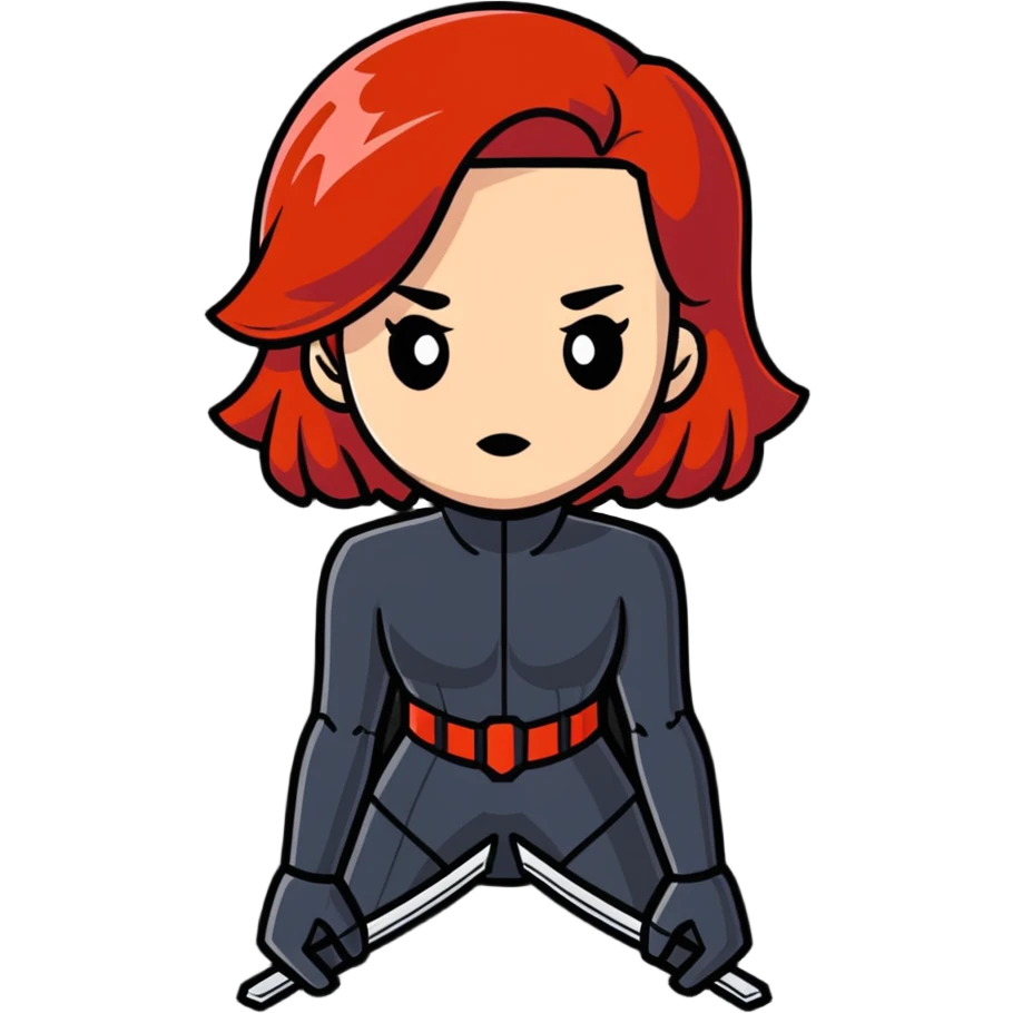 Black Widow Marvel character emoji