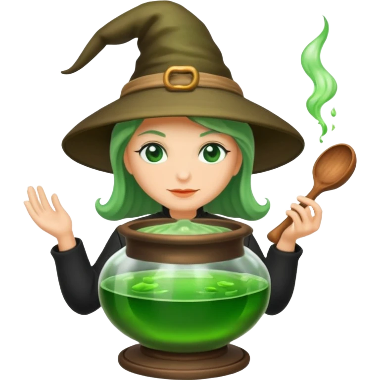 green witch cooking potion emoji