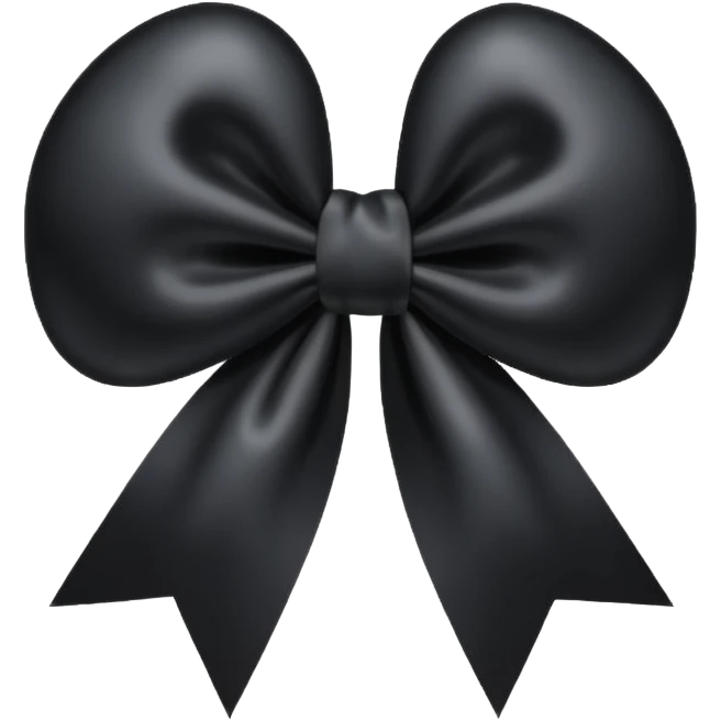 Black heart with black bow emoji