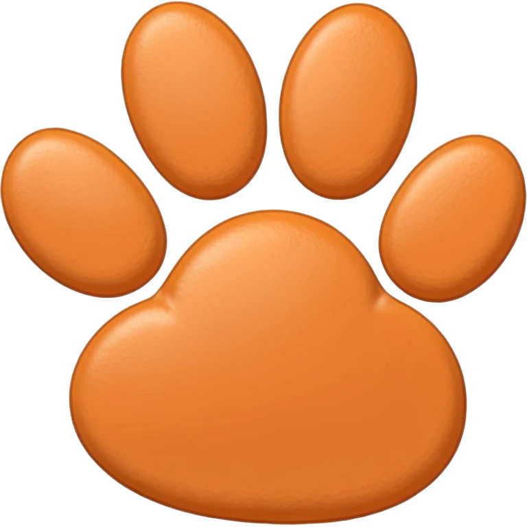 a very light pale pastel orange pawprint emoji