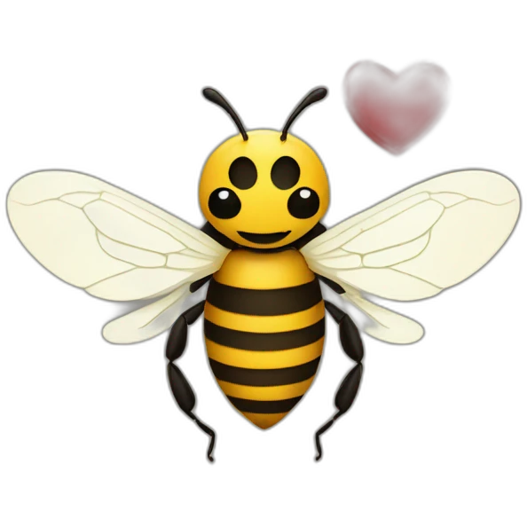 Bee with a heart  emoji