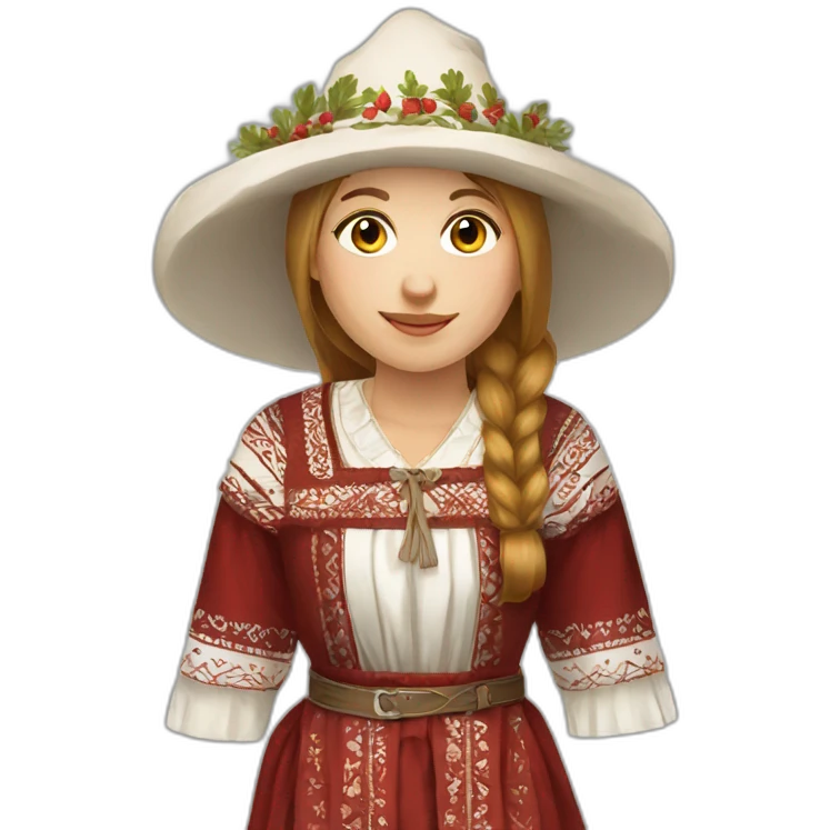 latvian folk costume emoji