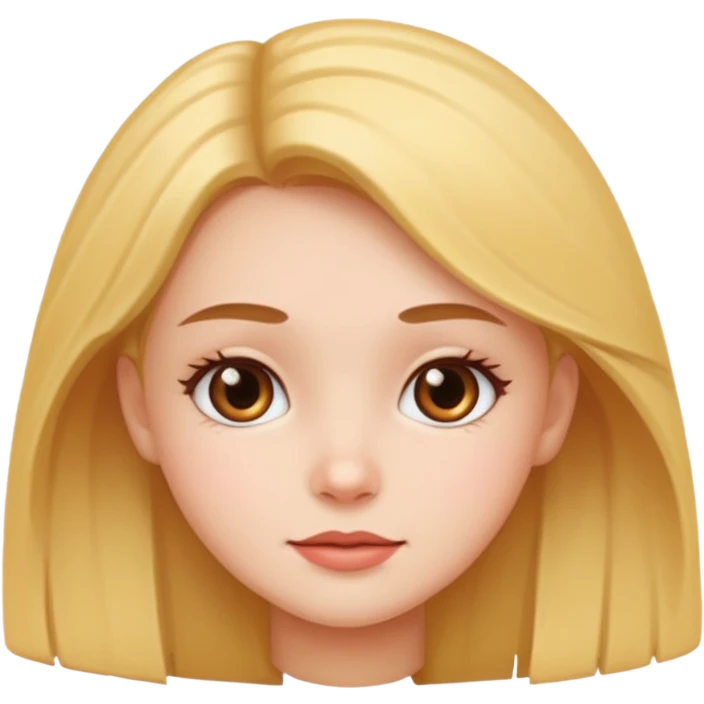 Cute real girl face emoji