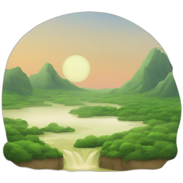 Paysage de satori emoji