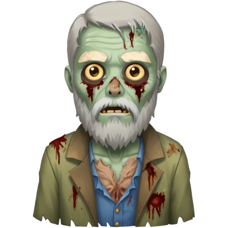 zombie with long beard emoji