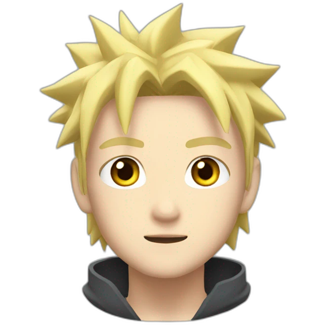 Naruto has blonde hair and gray eyes emoji