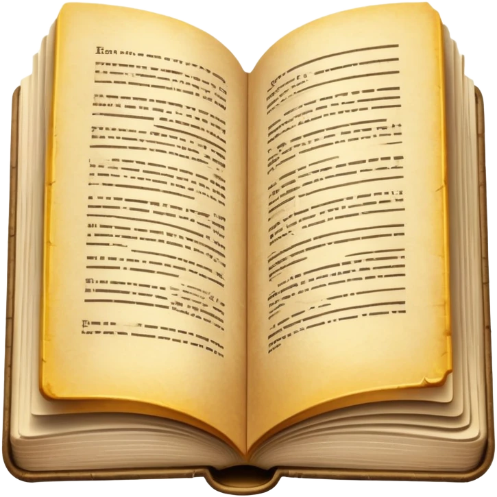 Realistic open book emoji