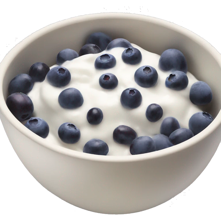 yoghurt bowl with grapes and blueberries emoji