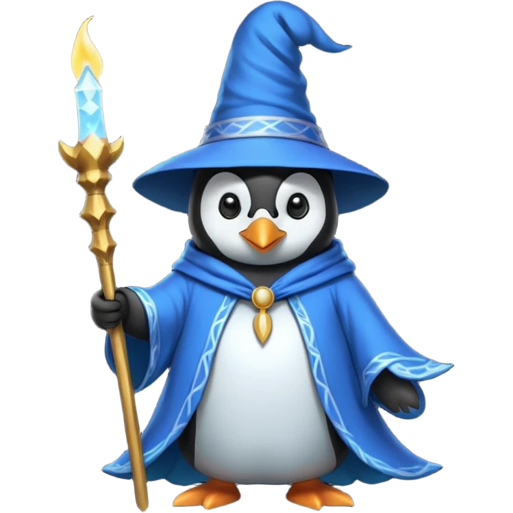 Penguin Wizard emoji