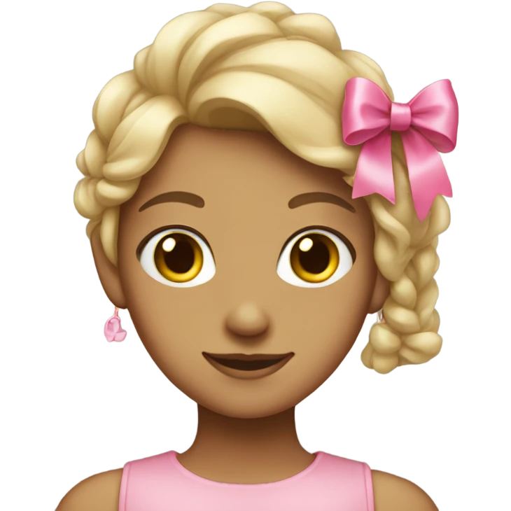 Just a girl with a pink bow on the side of her head emoji