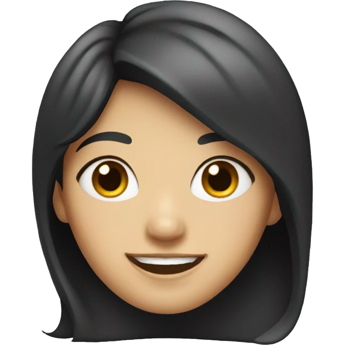 Smiling lady with dark hair emoji