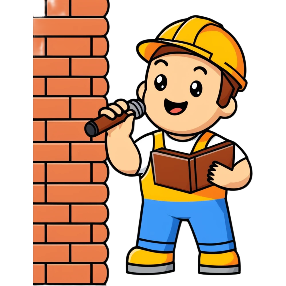 bricklayer singing emoji