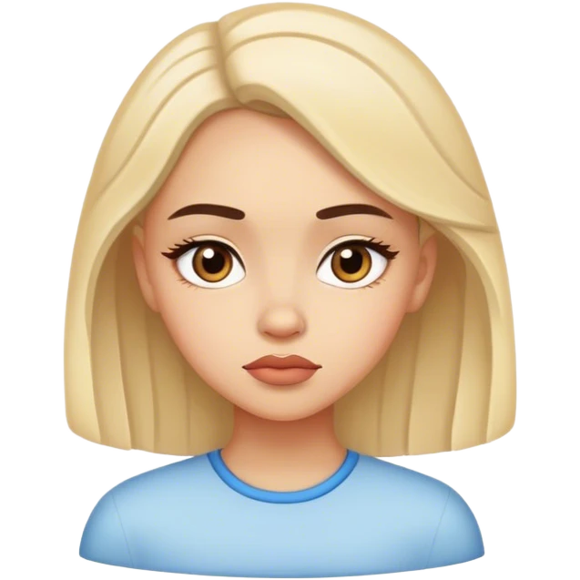 Side eye girl emoji