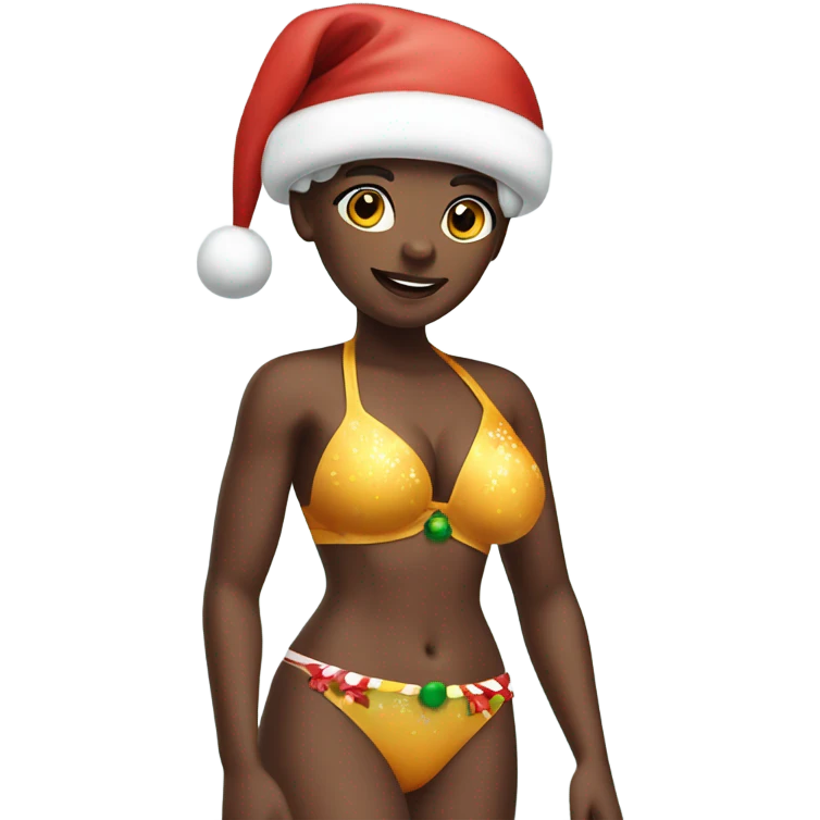 Santa in bikini emoji