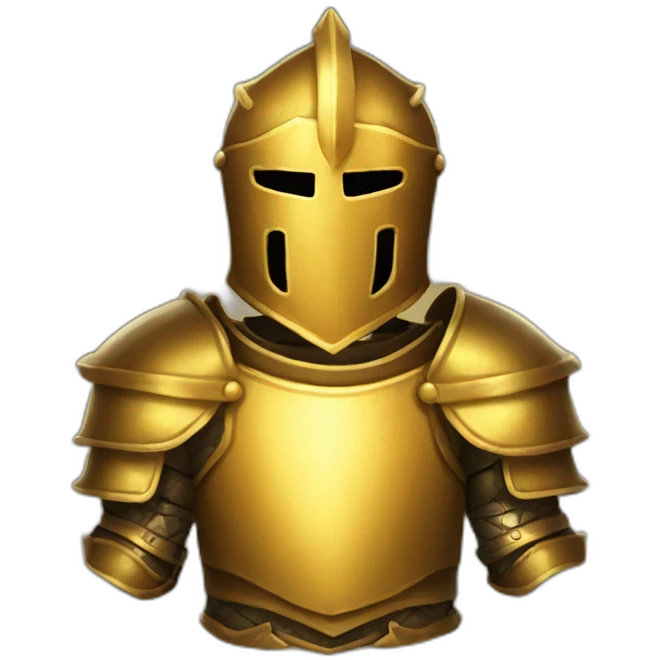 Golden glowing medival armor emoji