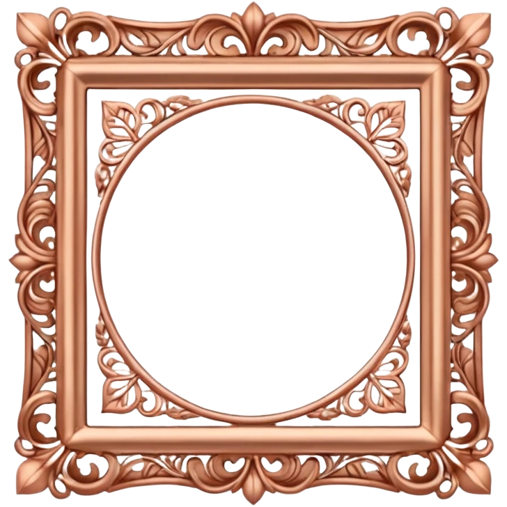  ornate vintage keepsake square rose gold frame emoji