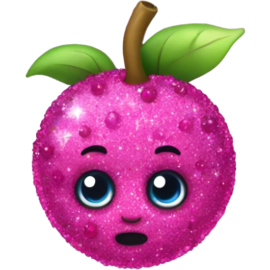 Hot pink blueberries with glitter  emoji