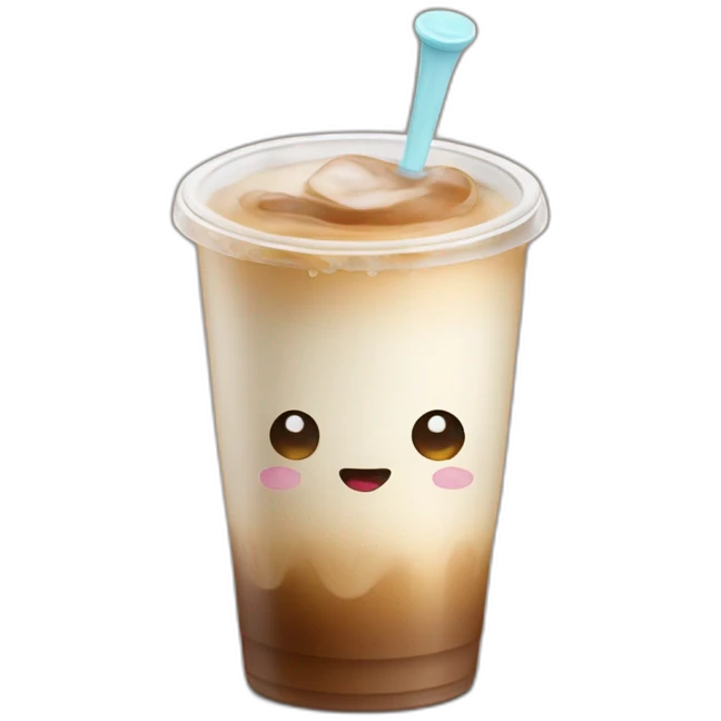 Cold coffee with lip balm emoji