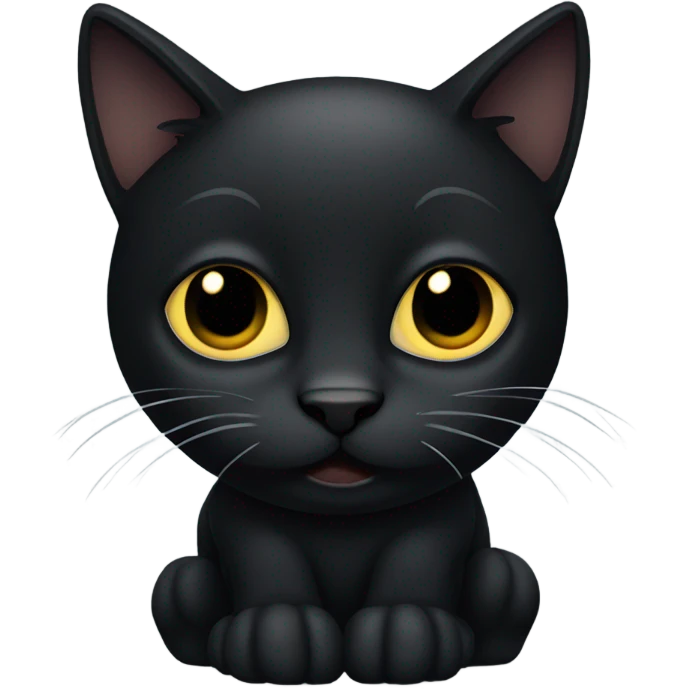Black cat sitting  emoji