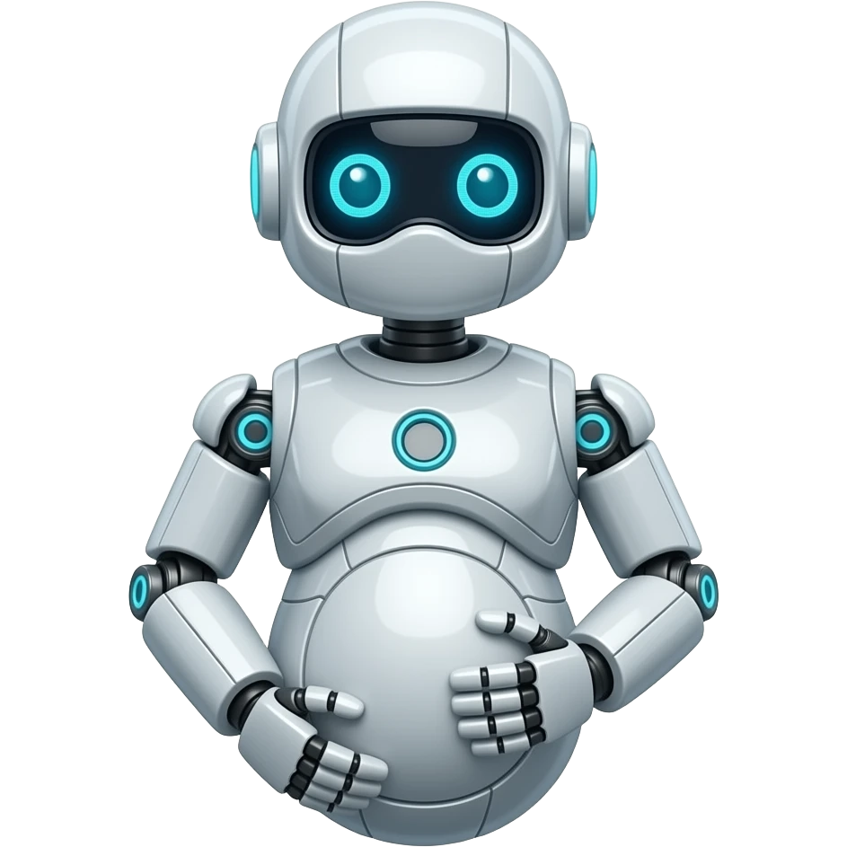robo pregnant para colorir em preto e branco emoji