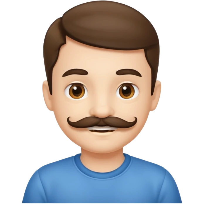 Child with mustache emoji