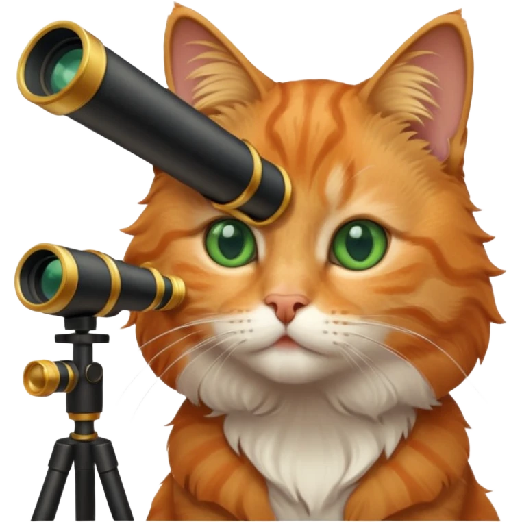 Cat have a telescop emoji
