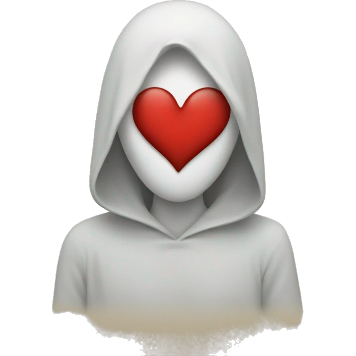 Heart with no face emoji