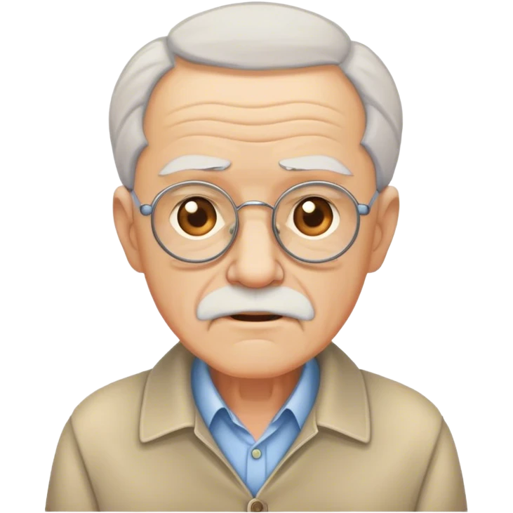 stylish old man portrait emoji