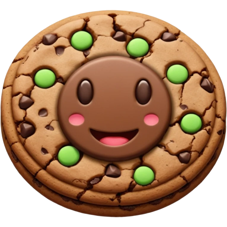 chocolate cookie with all brown colour  emoji