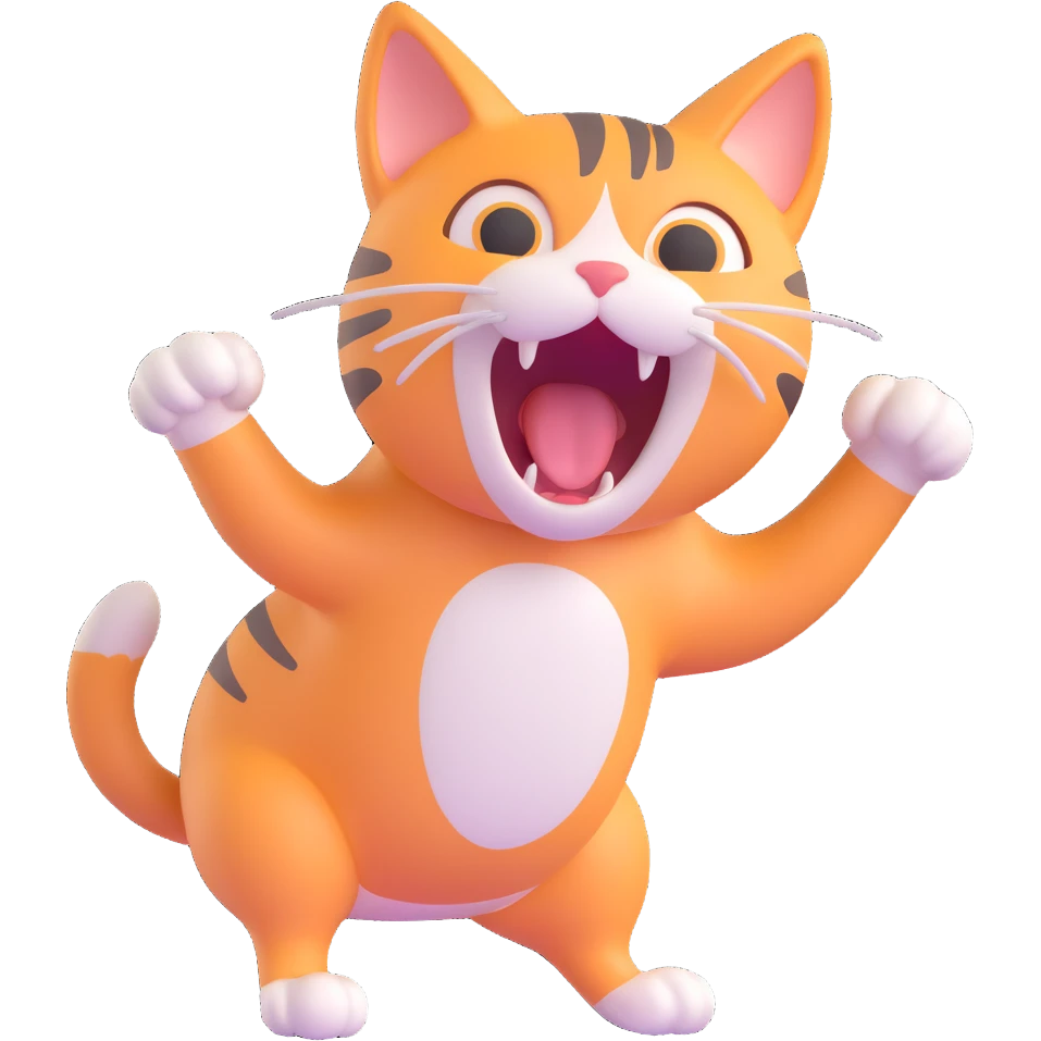 Gato gritando emoji
