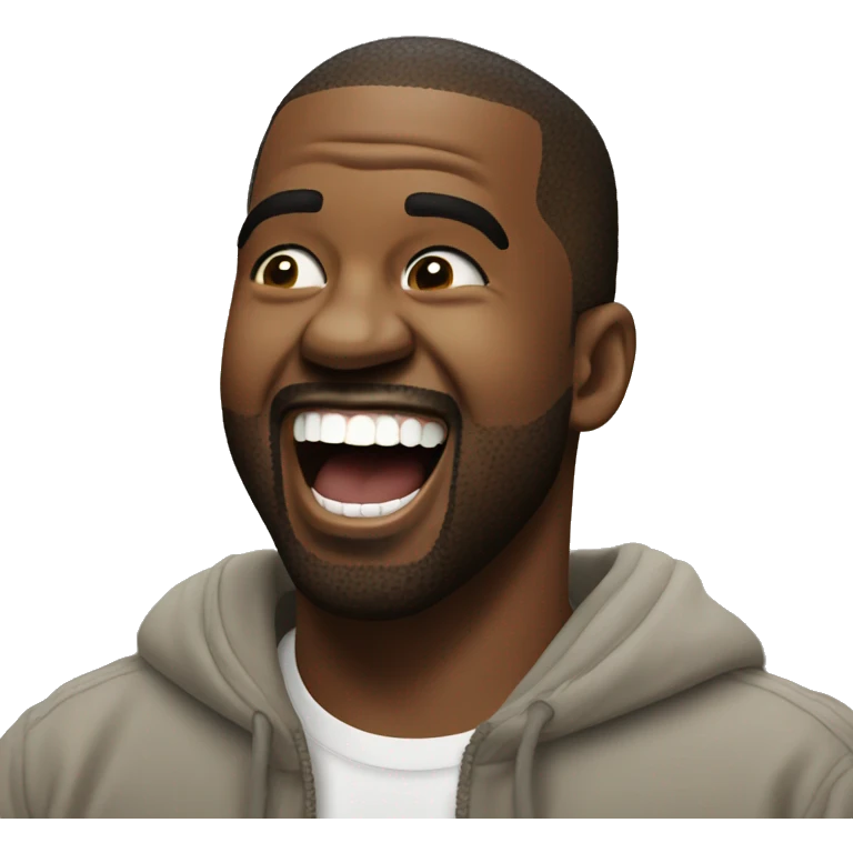Kanye west laughing  emoji