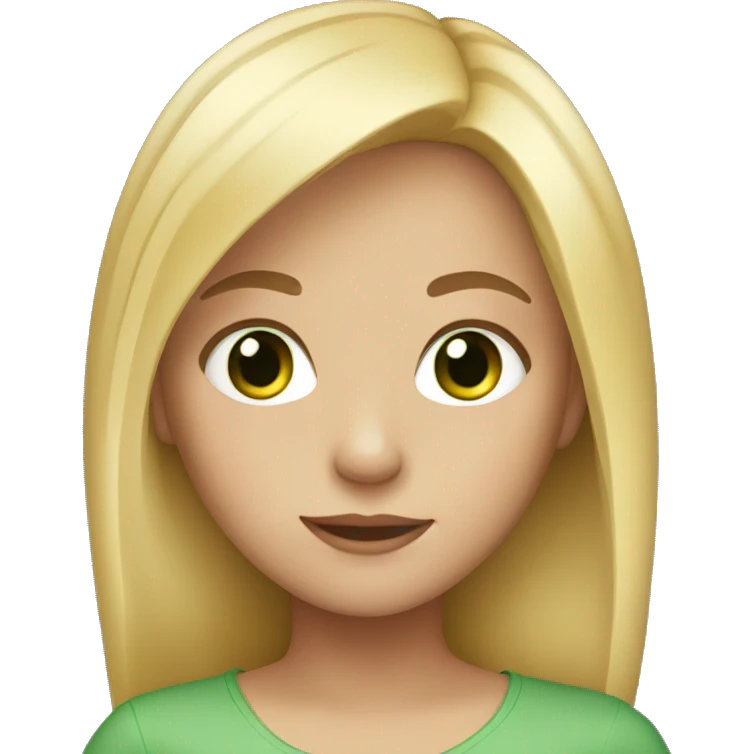 Girl with blonde hair and green eyes emoji