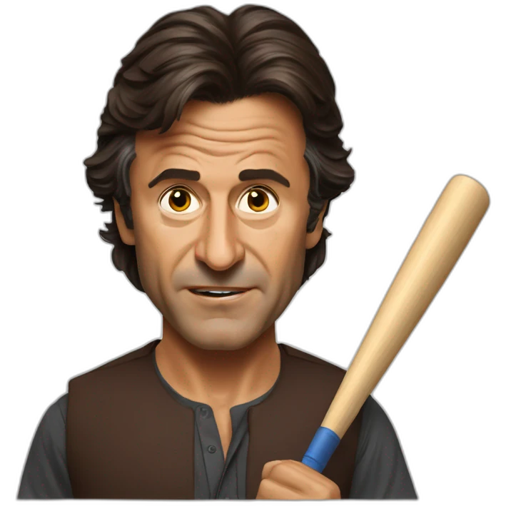 Imran Khan with bat emoji