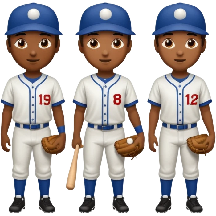 amigos jugando baseball solo hombres de un solo color  emoji