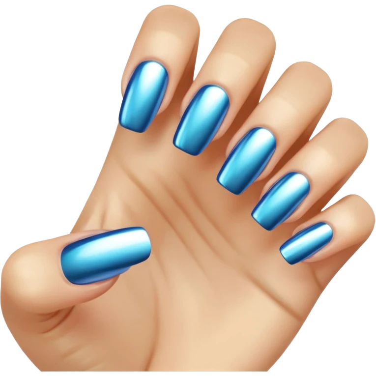 chrome acrylic nails emoji