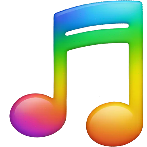 music note rainbow emoji