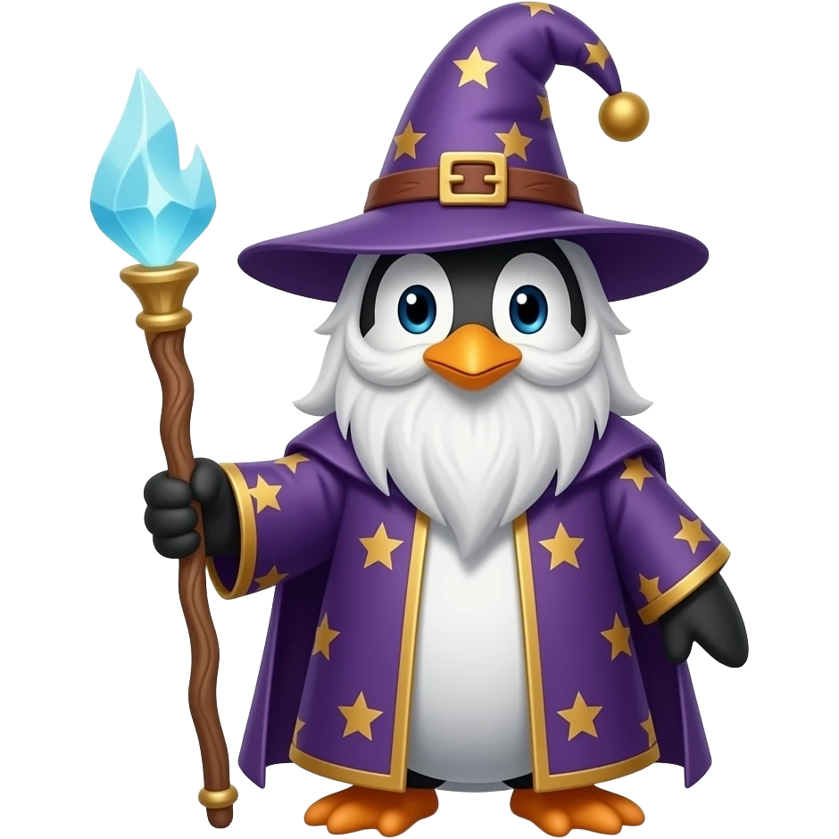 Penguin Wizard emoji
