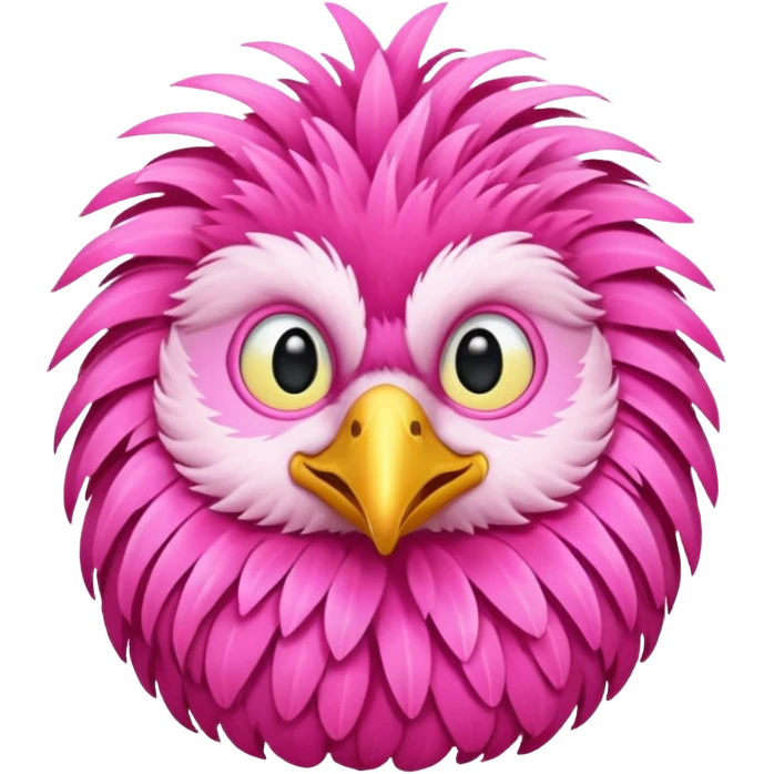 pink feathered bird emoji