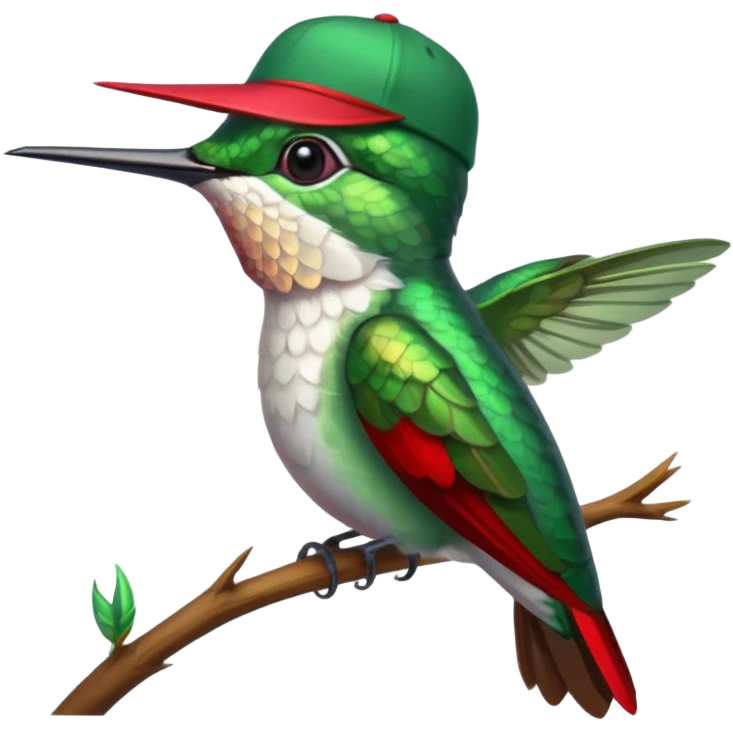 Un colibri con birrete emoji