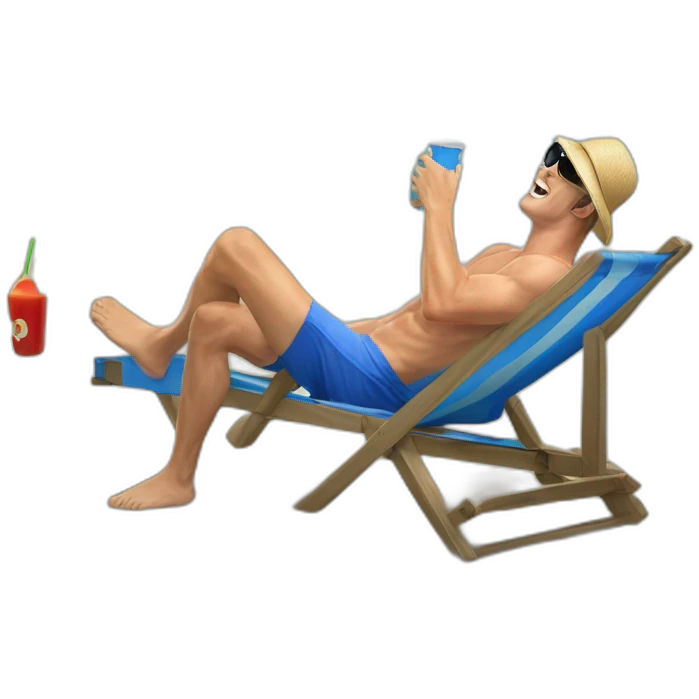 Jonathan Toews as beach bum emoji