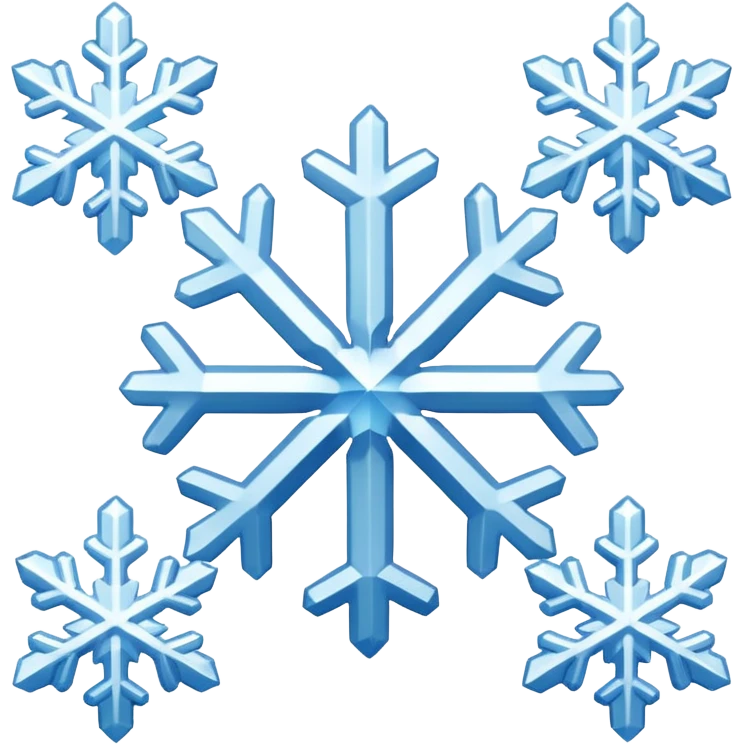 Snowflakes 3d emoji
