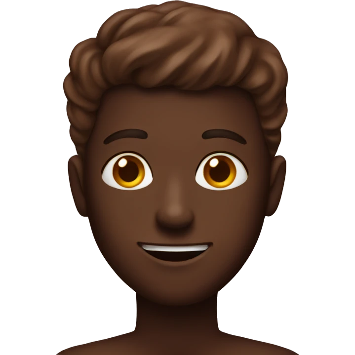 person with chocolate on face emoji