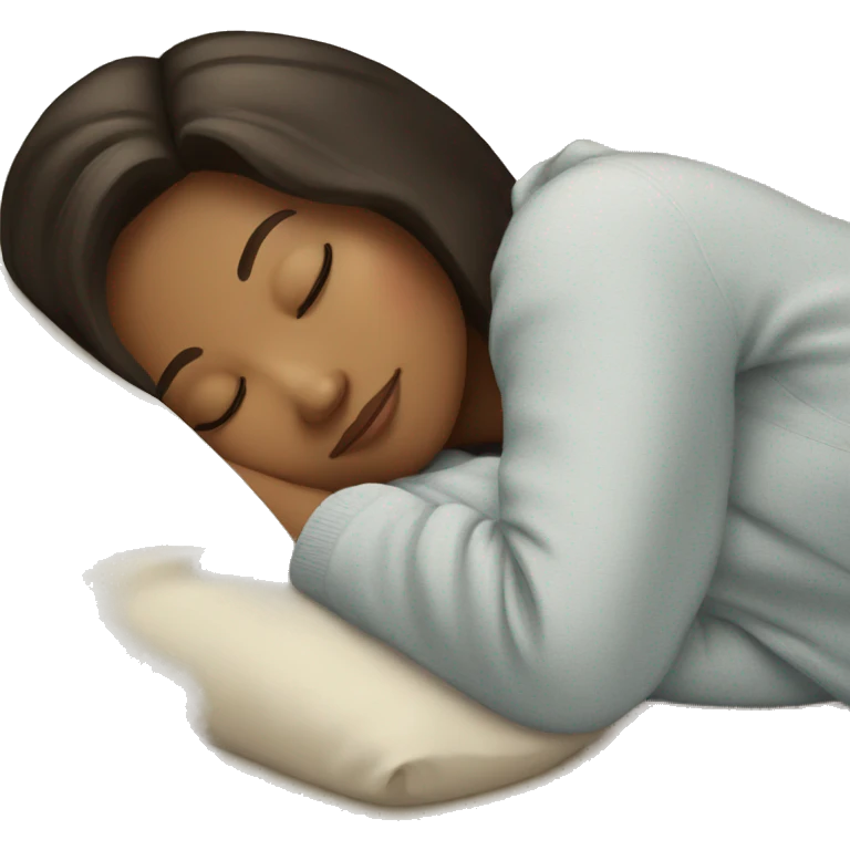Brunette girl sleeping emoji