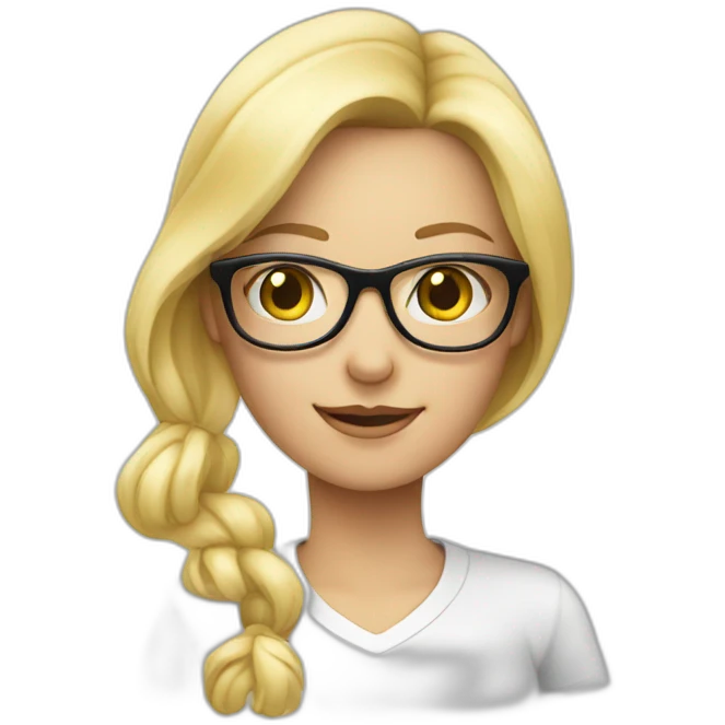 blond girl in the glasses has money in her hand emoji
