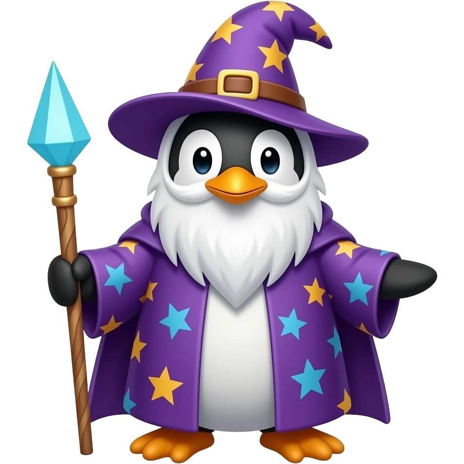 Penguin Wizard emoji