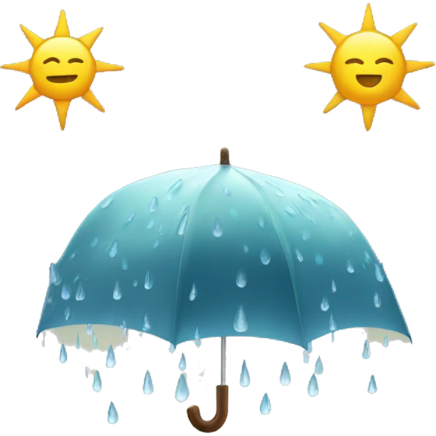 Rain vs sun emoji
