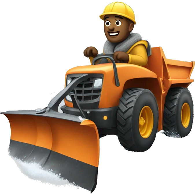 King driving a snow plow emoji