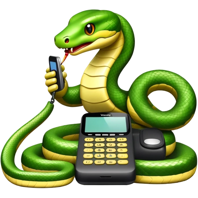 Snake with nokia emoji